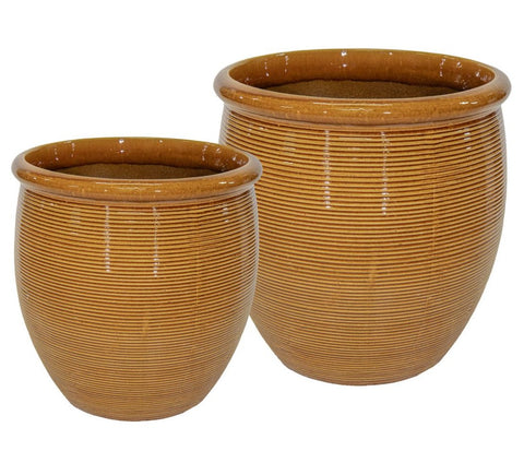 Vaso Noble Jar Line Ochre