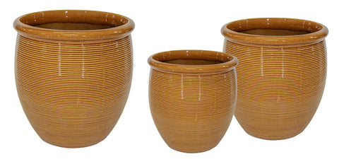 Vaso Noble Jar Line Ochre