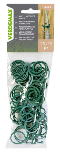 Anelli Misti per Piante 25+25 Pezzi | Supporti per Steli, Fiori e Ortaggi