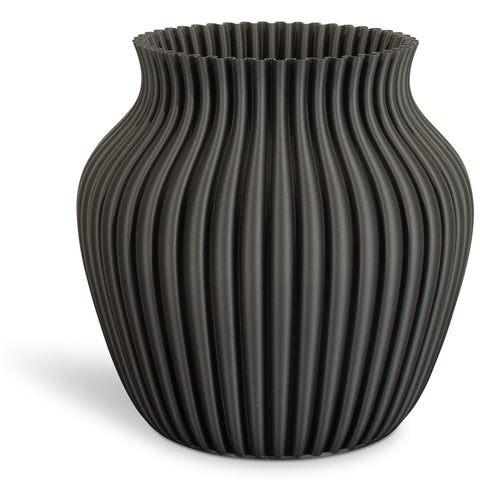 Vaso 3D Curve, Ø 21 cm, altezza 20 cm, Nero Velluto