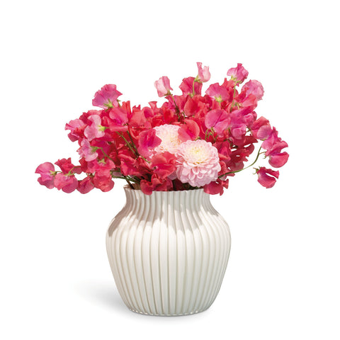 Vaso 3D Curve, Ø 21 cm, altezza 20 cm, Bianco