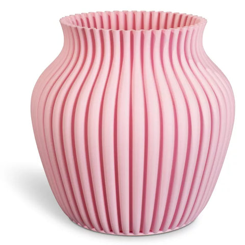 Vaso 3D Curve, Ø 21 cm, altezza 20 cm, Rosa