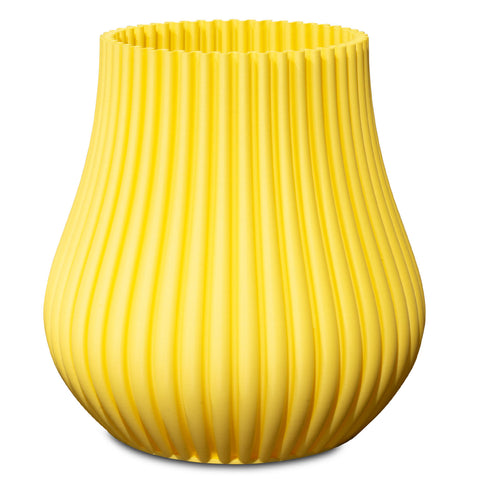 Vaso 3D Drop, Ø 21 cm, altezza 20 cm, Giallo Limone