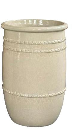 vaso alto in ceramica Lilliah color crema  Dm 40 H 60