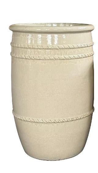 vaso alto in ceramica Lilliah color crema  Dm 50 H 79