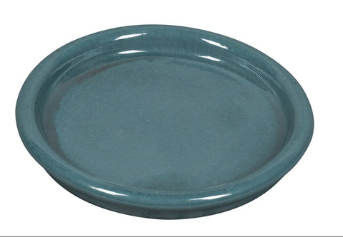 Sottovaso Terracotta Smaltata Blu Green