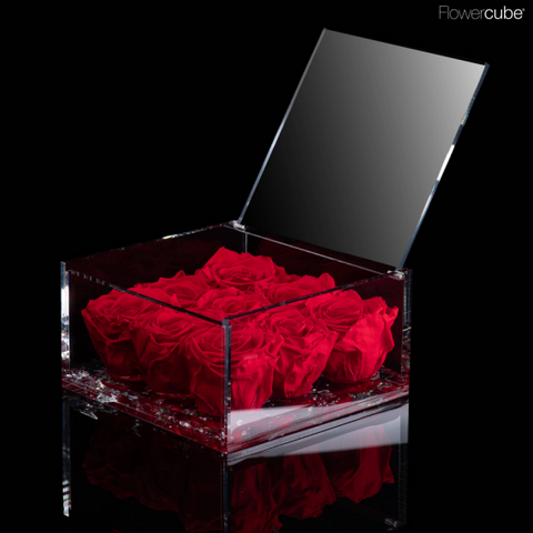 FLOWERCUBE 9 ROSE 15X15X8