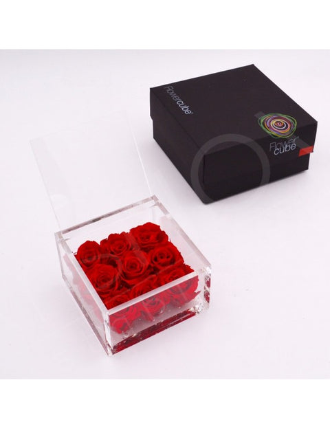 FLOWERCUBE 9 ROSE 15X15X8